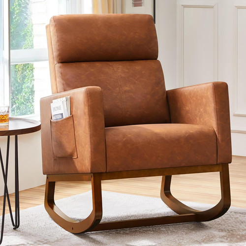 Leather glider chair modern - glider,