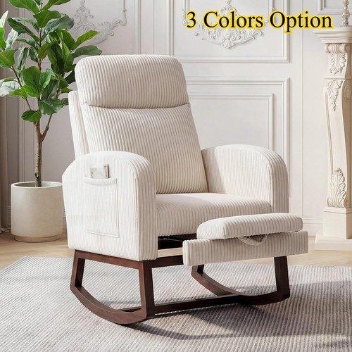 Nursery rocking chair corduroy - rocking,