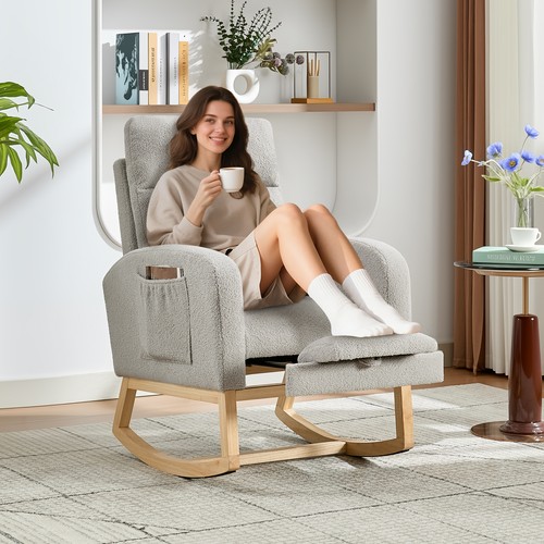 High back nursery rocking - back,