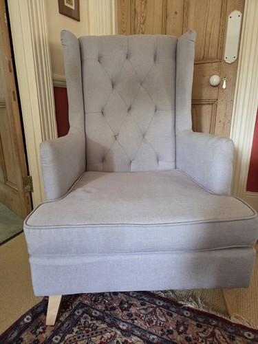 Grey high back rocking chair - rocking,