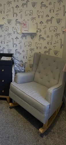 Baby room grey rocking - room,