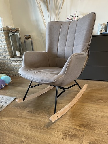Grey rocking chair - grey, chair,